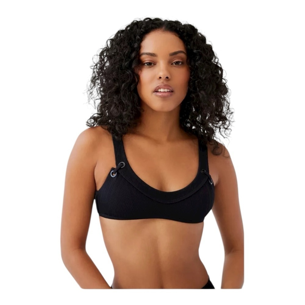 ViX Milano Iris Eyelet Bikini Top in black NWT